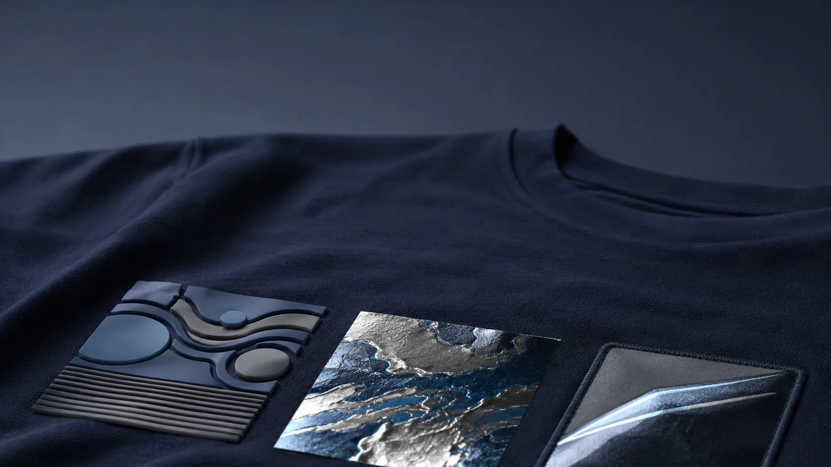 ตัวอย่างงานพิมพ์พิเศษ ซิลิโคนนูน 3D ฟอยล์ และสะท้อนแสง บนเสื้อ