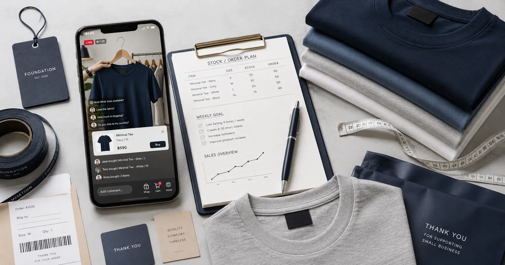 ขายเสื้อแบรนด์ตัวเองบน TikTok Shop ปี 2026 ฉบับเริ่มต้น